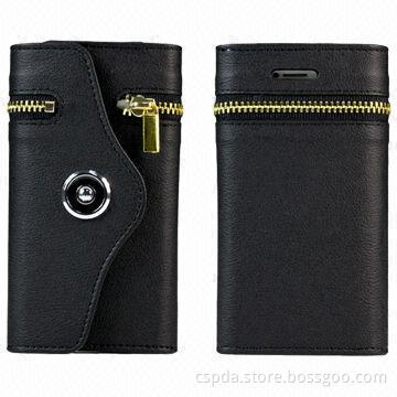 Wallet PU Cases for iPhone 5, with Credit Card Slot